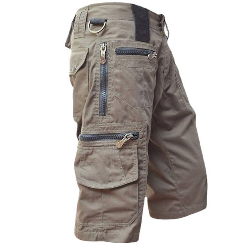 Men's Pure Cotton Straight Leg Cropped Cargo Shorts