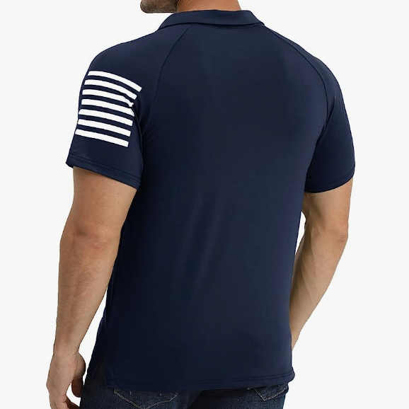 USA FLAG USA FLAG RAGLAN GRAPHIC POLO SHIRT