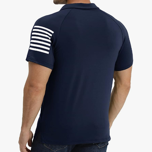 USA FLAG USA FLAG RAGLAN GRAPHIC POLO SHIRT