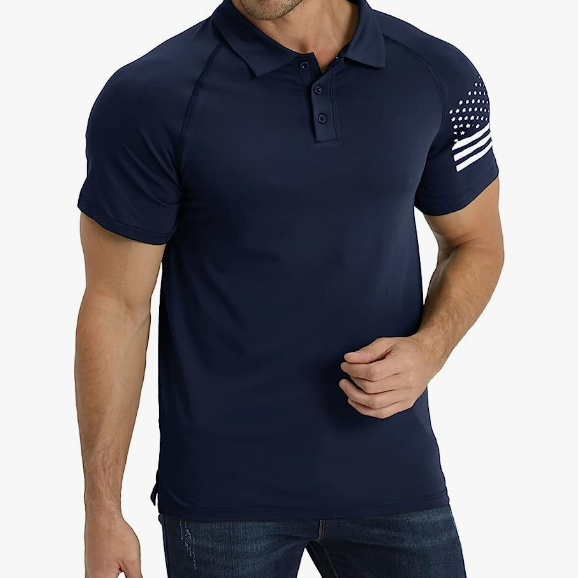 USA FLAG USA FLAG RAGLAN GRAPHIC POLO SHIRT