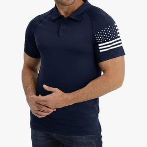 USA FLAG USA FLAG POLOSHIRT MIT RAGLAN-GRAFIK