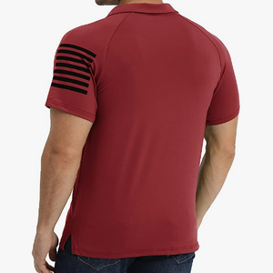 USA FLAG USA FLAG POLOSHIRT MIT RAGLAN-GRAFIK