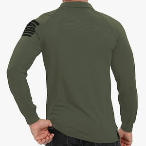 ESSENTIAL 1/4-KNOPF-RAGLAN-LANGARM-POLOSHIRT