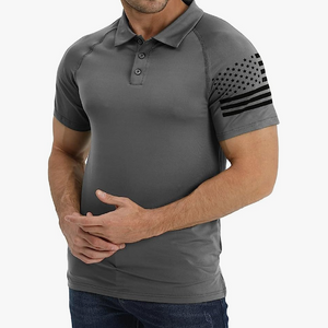 USA FLAG USA FLAG POLOSHIRT MIT RAGLAN-GRAFIK