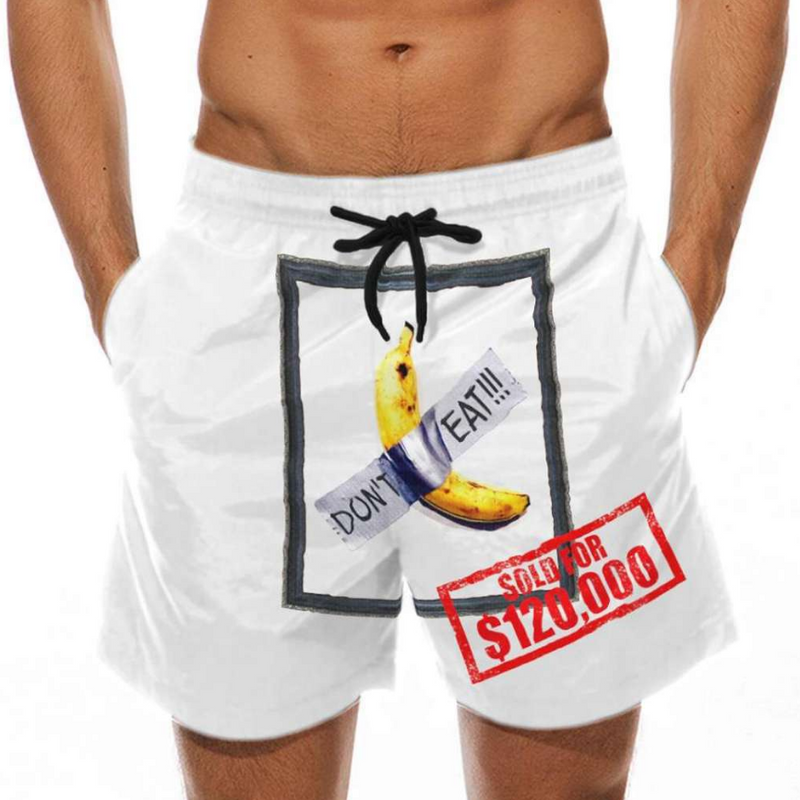 Men's Banana 3D Printed Beach Shorts