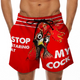 Men's Monochrome Turkey 3D Print Board Shorts