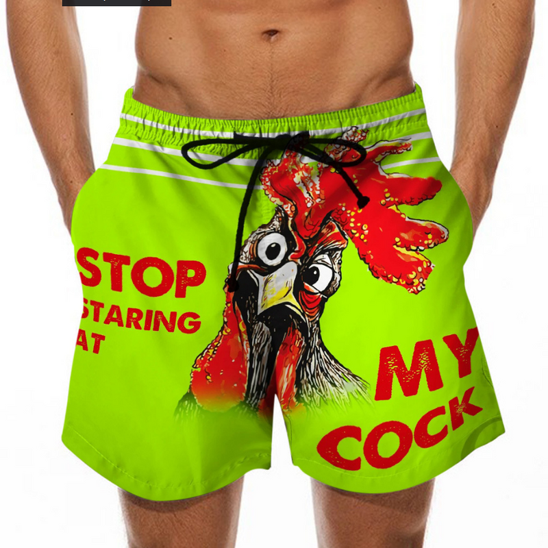 Men's Monochrome Turkey 3D Print Board Shorts