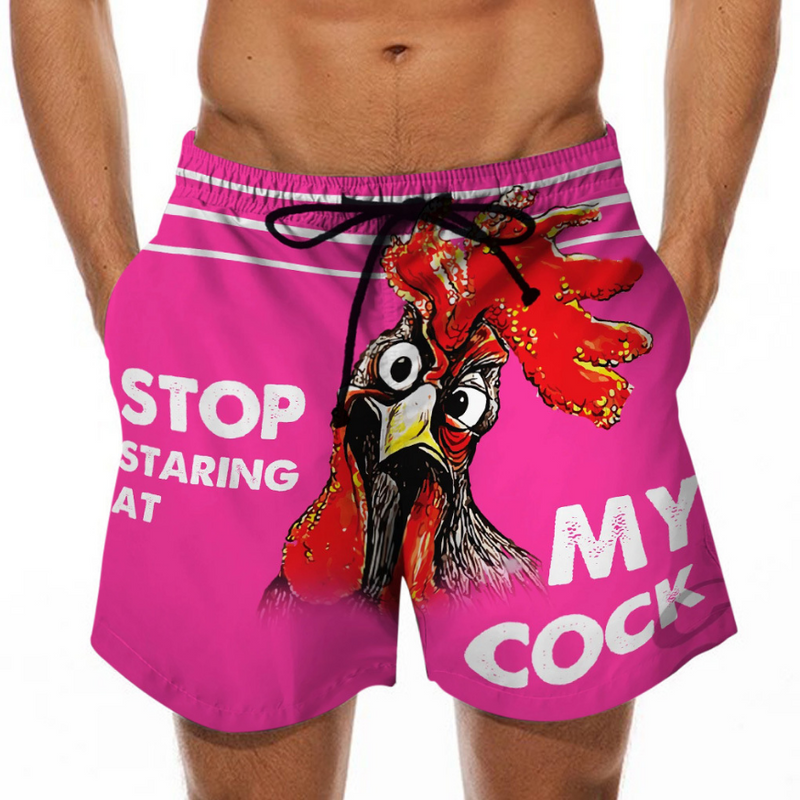 Men's Monochrome Turkey 3D Print Board Shorts