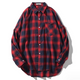 Men's Casual Plaid Long Sleeve Shirt