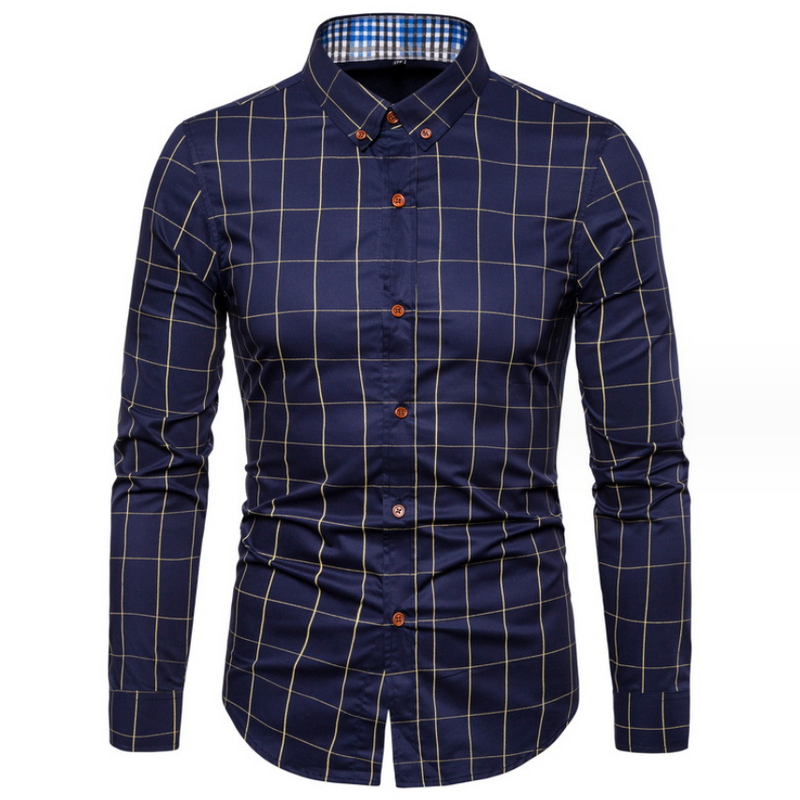 Men's Fashion Casual Business Long Sleeve Shirt