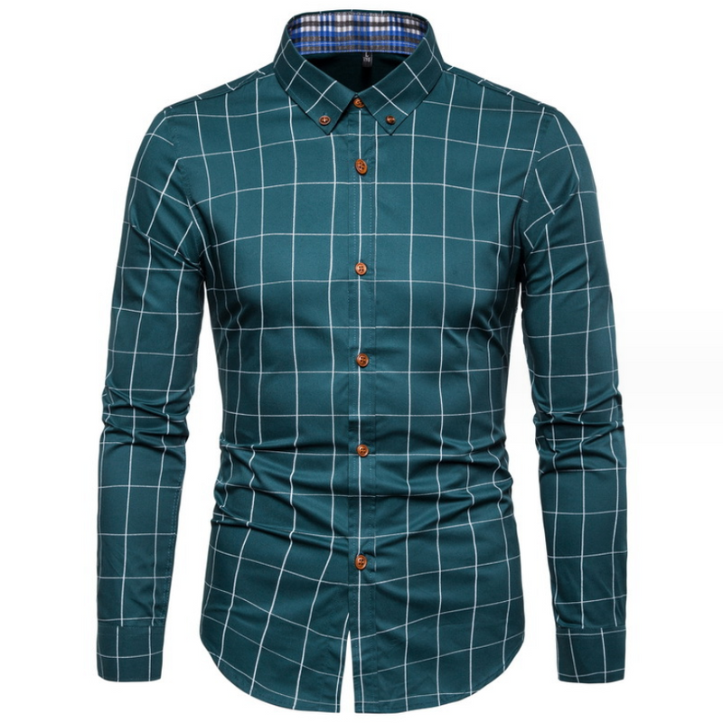 Men's Fashion Casual Business Long Sleeve Shirt