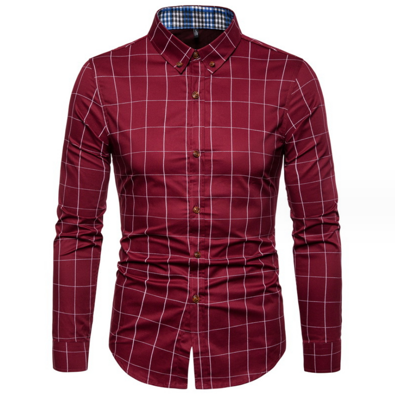 Men's Fashion Casual Business Long Sleeve Shirt