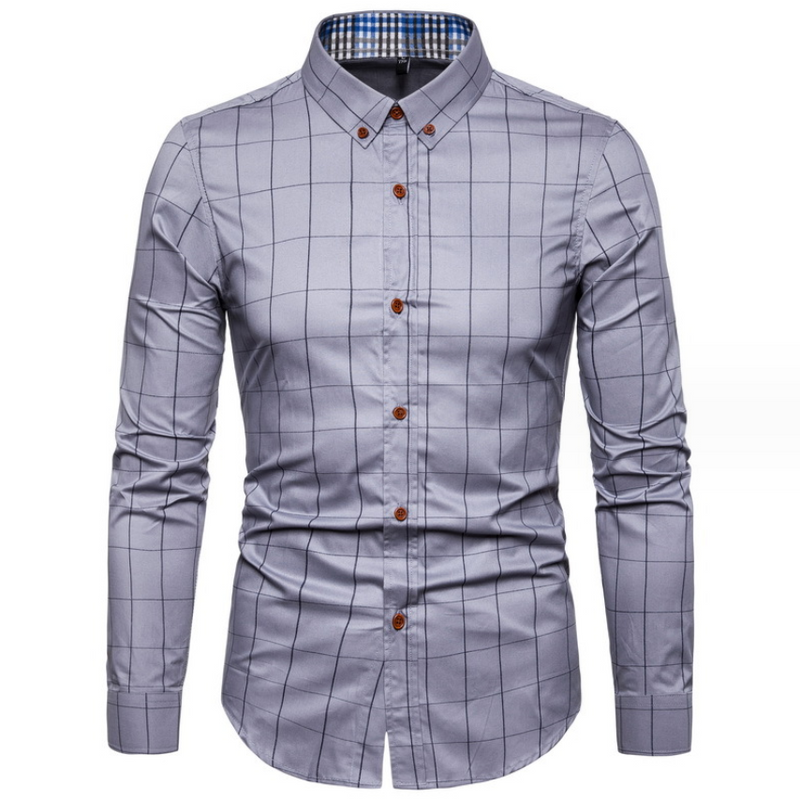 Men's Fashion Casual Business Long Sleeve Shirt