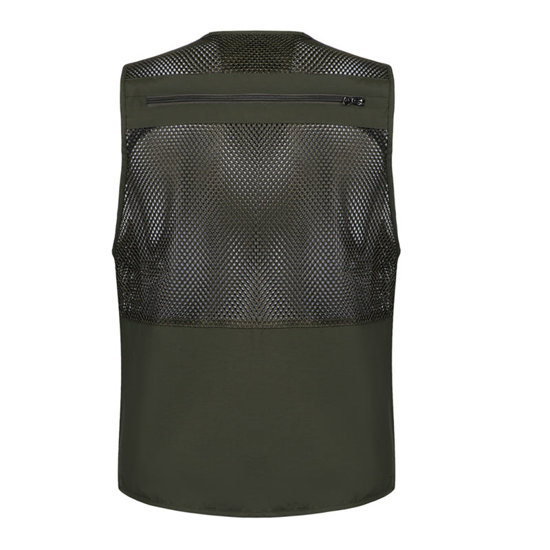 SUMMER MEN'S MULTI POCKET MESH FISHING TOURISM OUTDOOR VEST