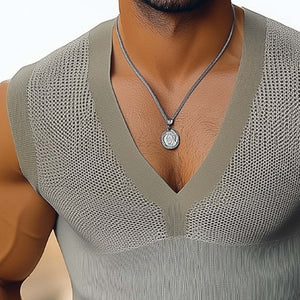 Men's Summer Basic V-neck Thin Slim Tank Top