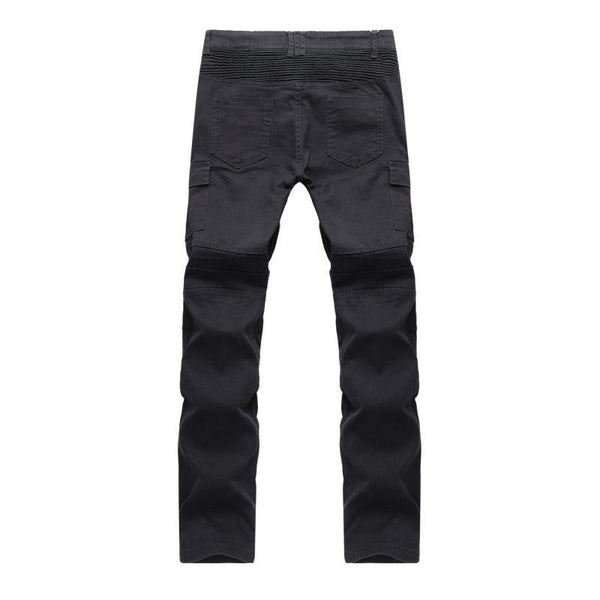 Herren Slim Jeans mit Reißverschlussdekor und mehreren Taschen