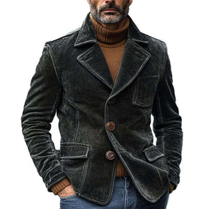 Einreihiger Herrenblazer aus massivem Samt