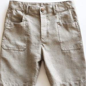 Lässige, bequeme, atmungsaktive Anzugshorts aus Leinenmischung für Herren