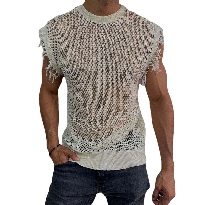 Herren Sommer Casual Sexy Fashion Gestricktes Slim Tank Top
