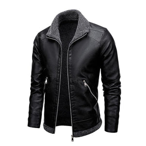 Men's Fur All-in-one Plus Velvet Thickened Leather Jacket