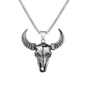 Vintage Western Bull Head Necklace