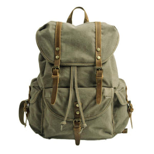 Retro-Outdoor-Rucksack aus Canvas mit großer Kapazität und mehreren Taschen für Herren
