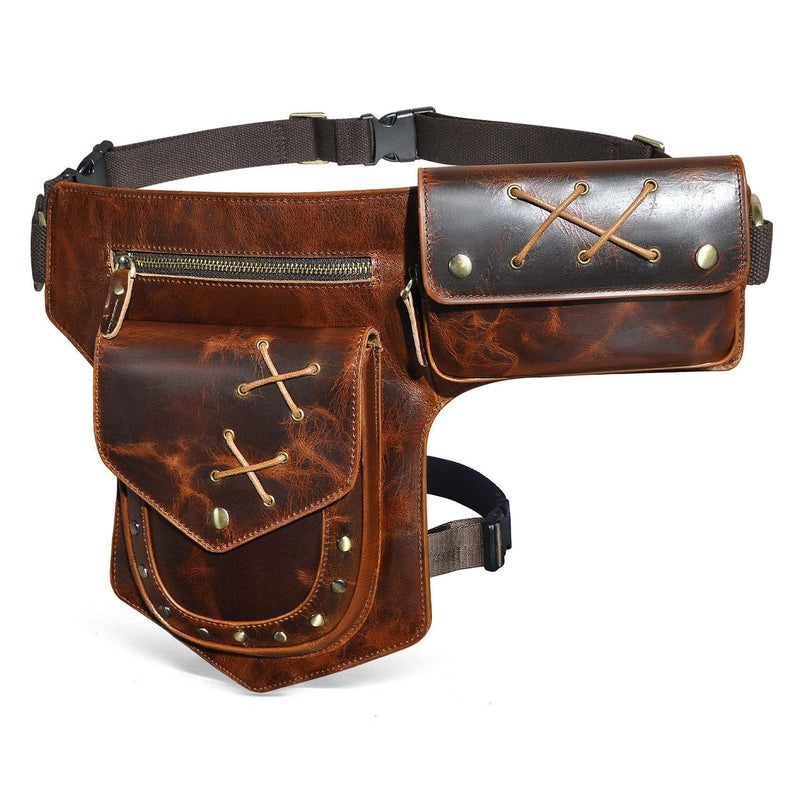 Men's Classic Retro Personality Outdoor Leather Waist Bag