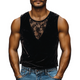 Herrenmode Lässiges Tanktop aus Samt mit Rundhalsausschnitt und Spitzennähten 