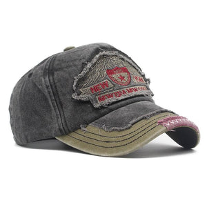 Herren Stickerei Washed Old Hat