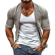 Men's Casual Comfort Cotton Loose Long Sleeve Knitted Cardigan