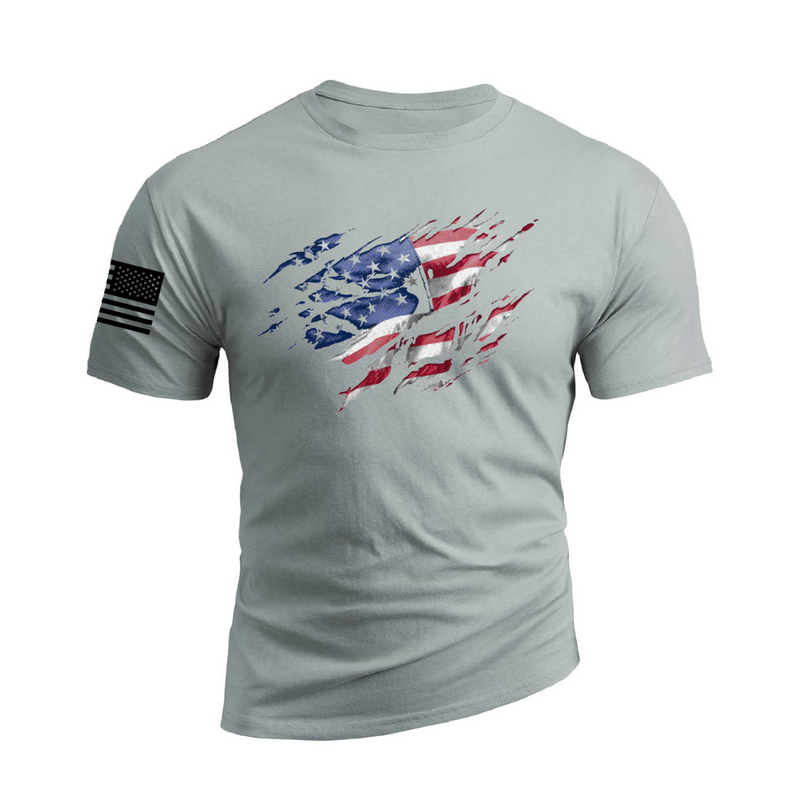 USA FLAG COTTON GRAPHIC TEE