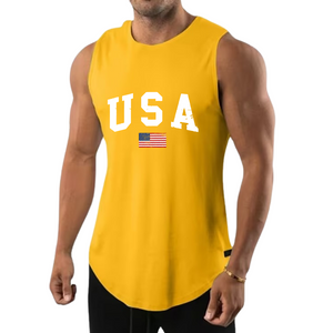 FEUCHTIGKEITSABWEISENDES TANKTOP MIT USA-FLAGGE
