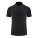 Men's Spliced Polyester Lapel Quick-Dry Polo