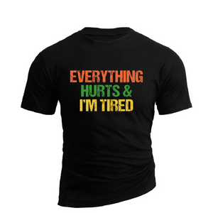 T-Shirt aus Baumwolle mit Aufdruck „I'M TIRED“
