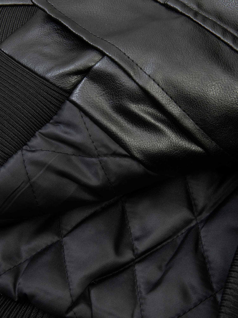 Workwear Multi Pocket Leather Quilted Jacket