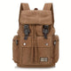 Men's Retro Outdoor Large Capacity Multi-Pocket Canvas Backpack