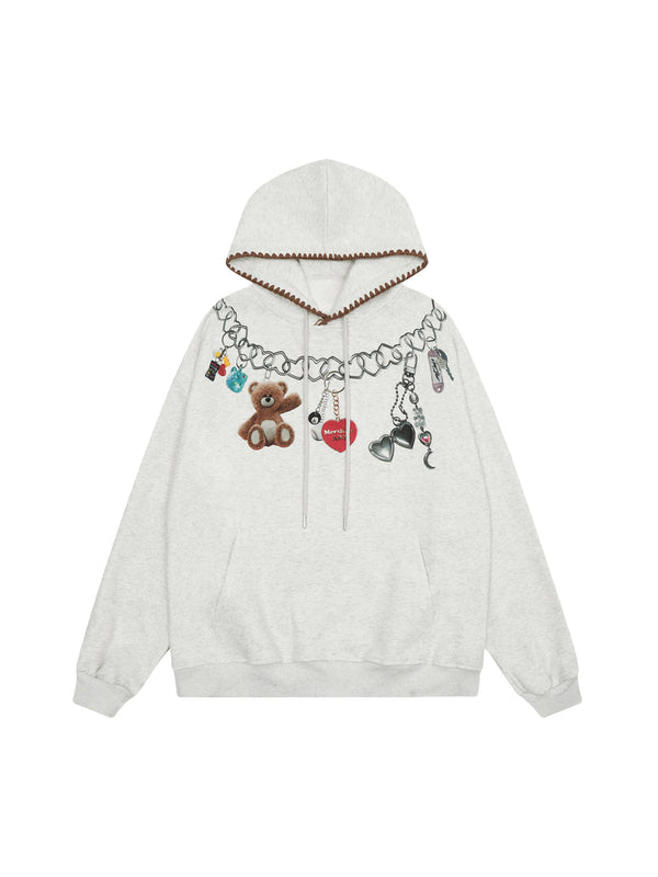 Bear Printed Hoodie