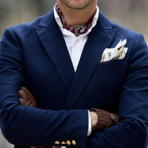 Men's Classic Vintage Shirt Ascot Scarf