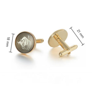 Klassische Manschettenknöpfe für Herrenhemden im Business-Stil, Kupfer