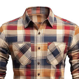 Men's Classic Casual Slim Fit Check Long Sleeve Shirt