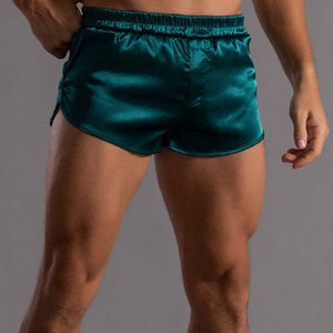 Men's Comfort Satin Elastic Waist Lounge Home Shorts