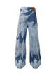 High Street Washed Distressed Work Jeans