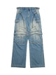 Multi-structure Design Baggy Jeans