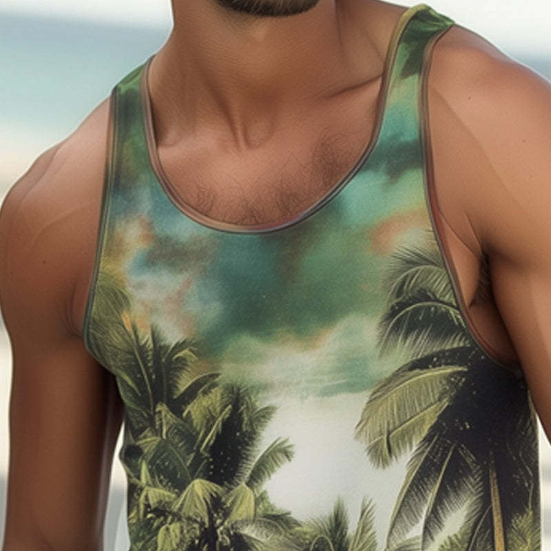 Men's Fashion Hawaiian Casual Skin-friendly Tank Top