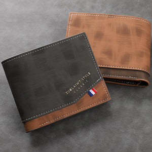 Herren-Lederbrieftasche mit Reißverschluss und mehreren Kartenfächern