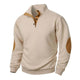 Lässiges Jacquard-Sweatshirt mit Stehkragen und Colorblock für Herren