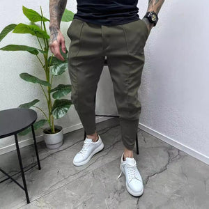 Men's Casual Solid Color Drawstring Pants