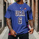 2024 America Men's Basketball Casual Jersey T-shirt