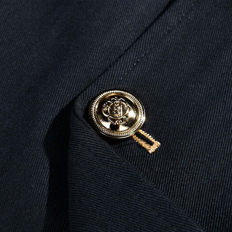 Men's Vintage Casual Solid Lapel Button Jacket