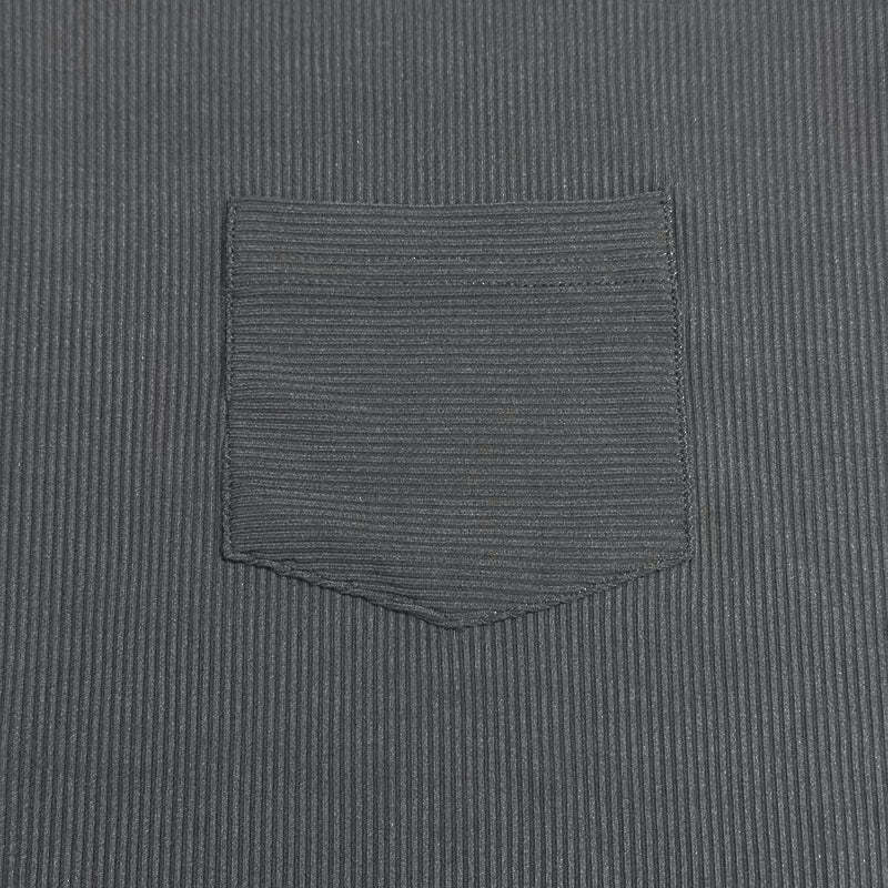 Men's Casual Ribbed Cotton Blend V-neck Slim Fit Short-sleeved T-shirt